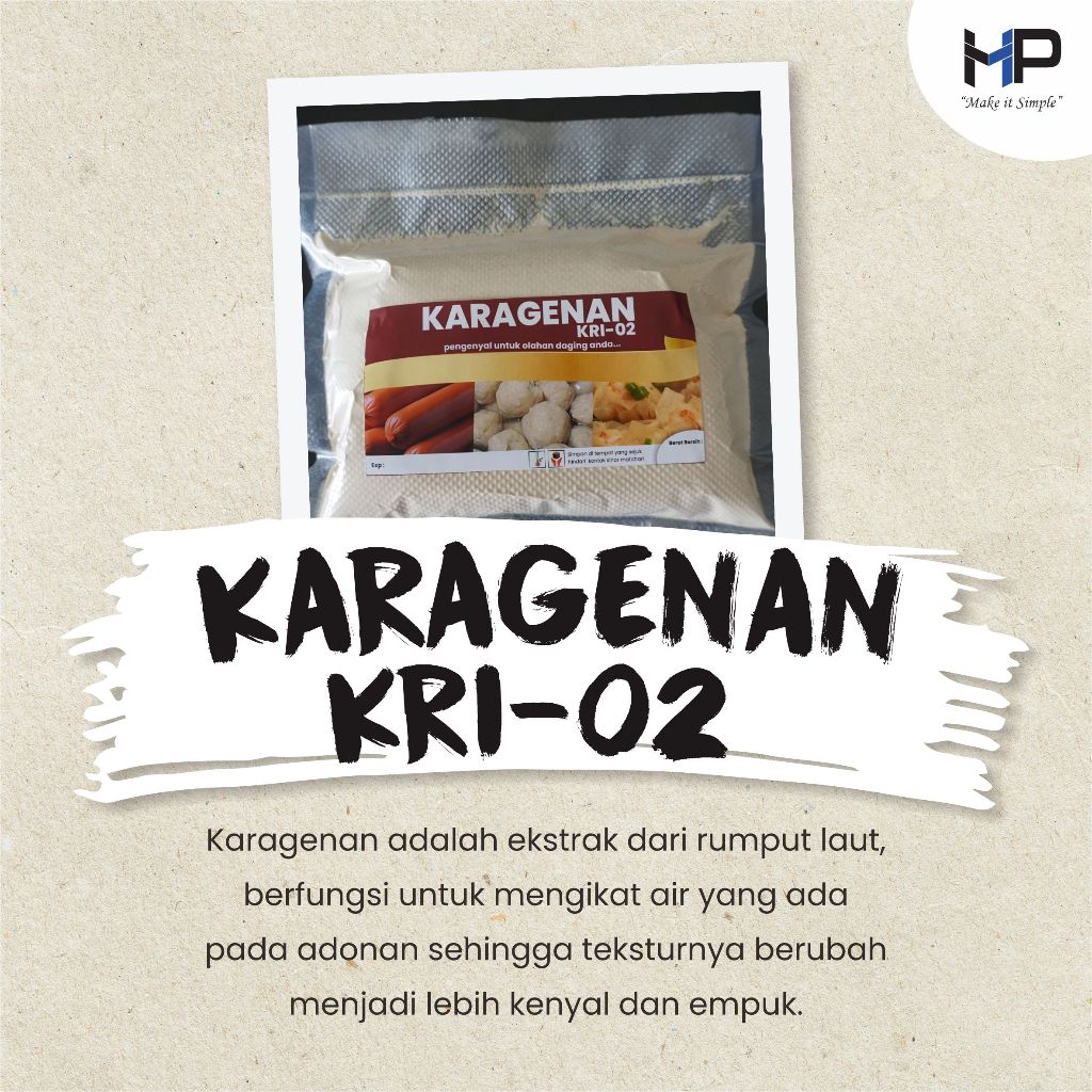 Kappa Karagenan KRI 02 - Pengenyal bakso/pentol dari rumput laut | Tidak pahit | pengikat cairan