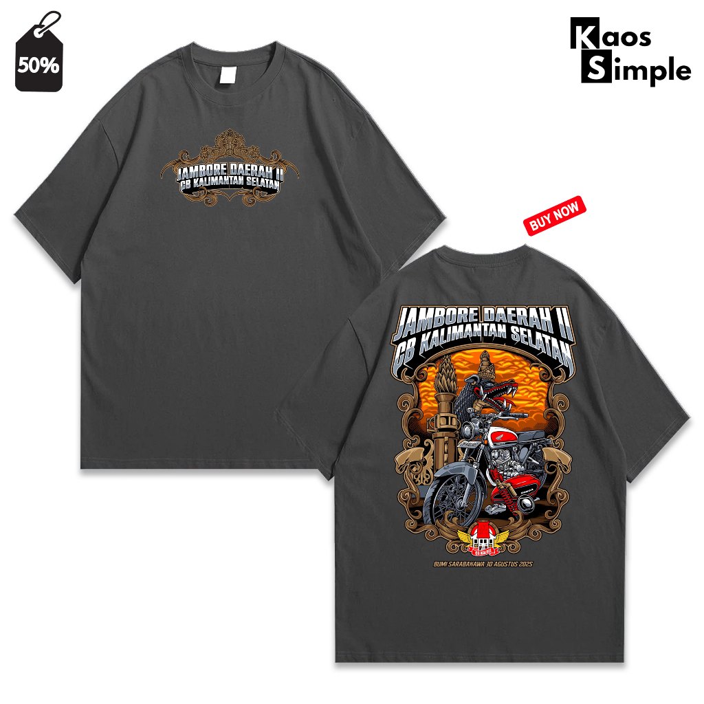 v413 KAOS ACARA JAMBORE DAERAH 2 CB KALIMANTAN SELATAN