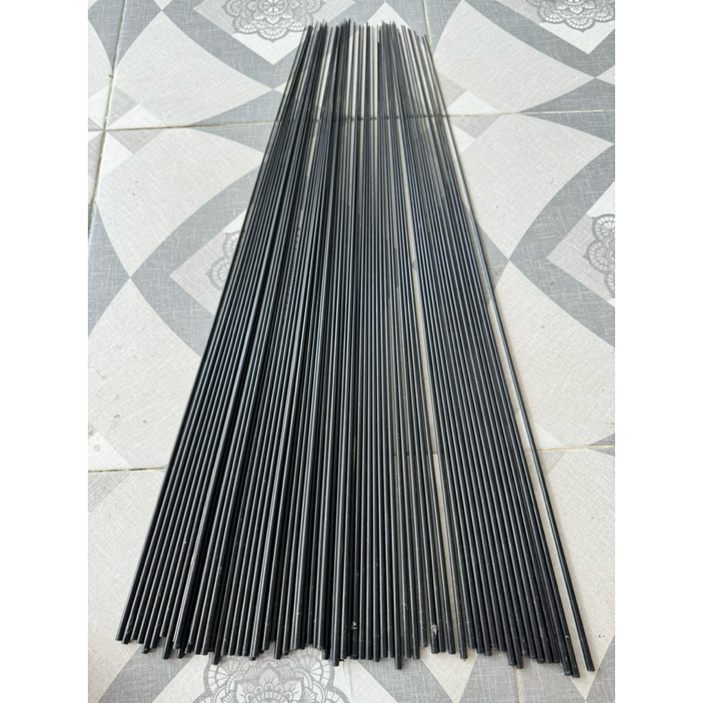 BAHAN JORAN CARBON SOLID CARBON SUTET PANJANG 90CM (SUDAH BUBUT SUDAH CAT)