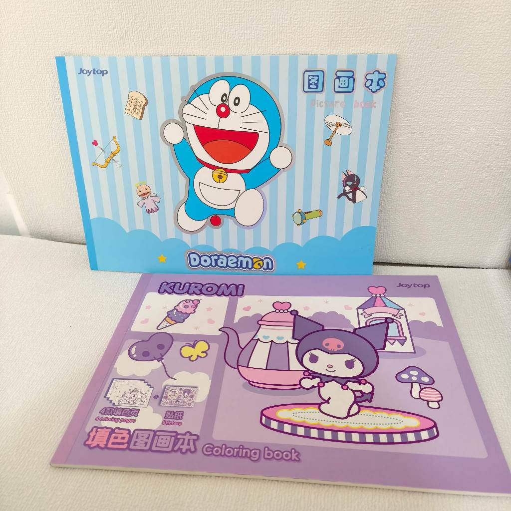 JOYTOP Sketch Book Buku Sketsa Kurom Doraemon / Buku Mewarnai Gambar Karakter Lucu