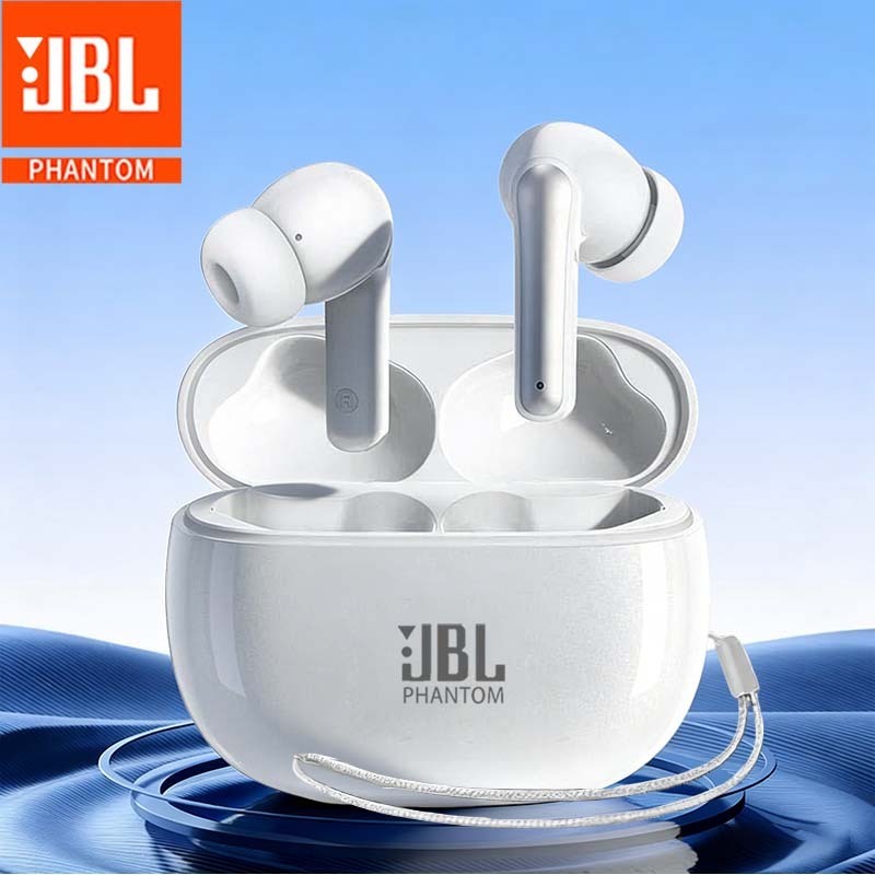 JBL PHANTOM Earbud Nirkabel Bluetooth Asli dengan Mikrofon Headphone In-Ear Kotak Pengisian Nirkabel