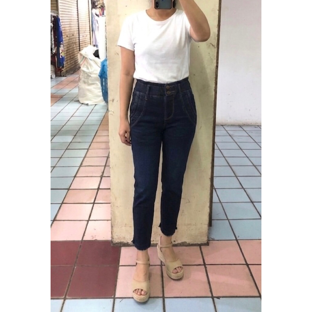 celana jeans 7/9 wanita kekinian/  skinny jeans 7/9 cewek viral korean style
