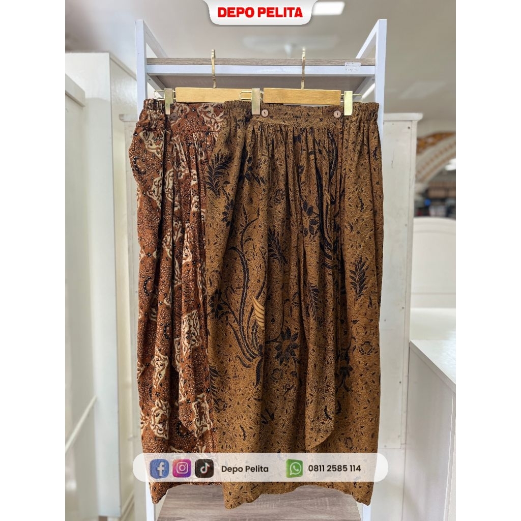 Rok lilit instan batik Paris premium