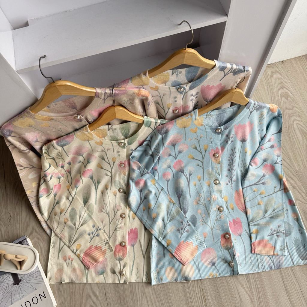 Meadow Floral Cardigan / Cardigan Rajut Wanita