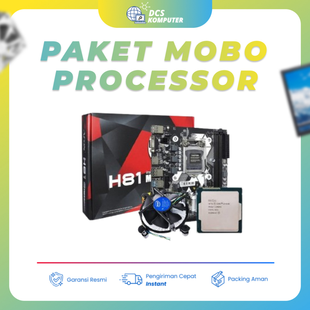 PAKET MOTHERBOARD H81 AFOX+PROCESSOR+ FAN STD