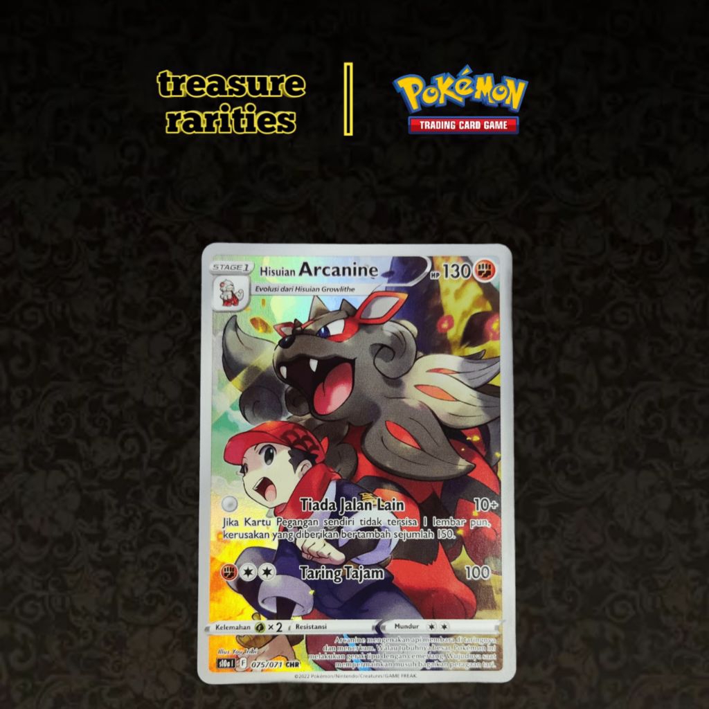 hisuian arcanine chr s10a tcg pokemon indo