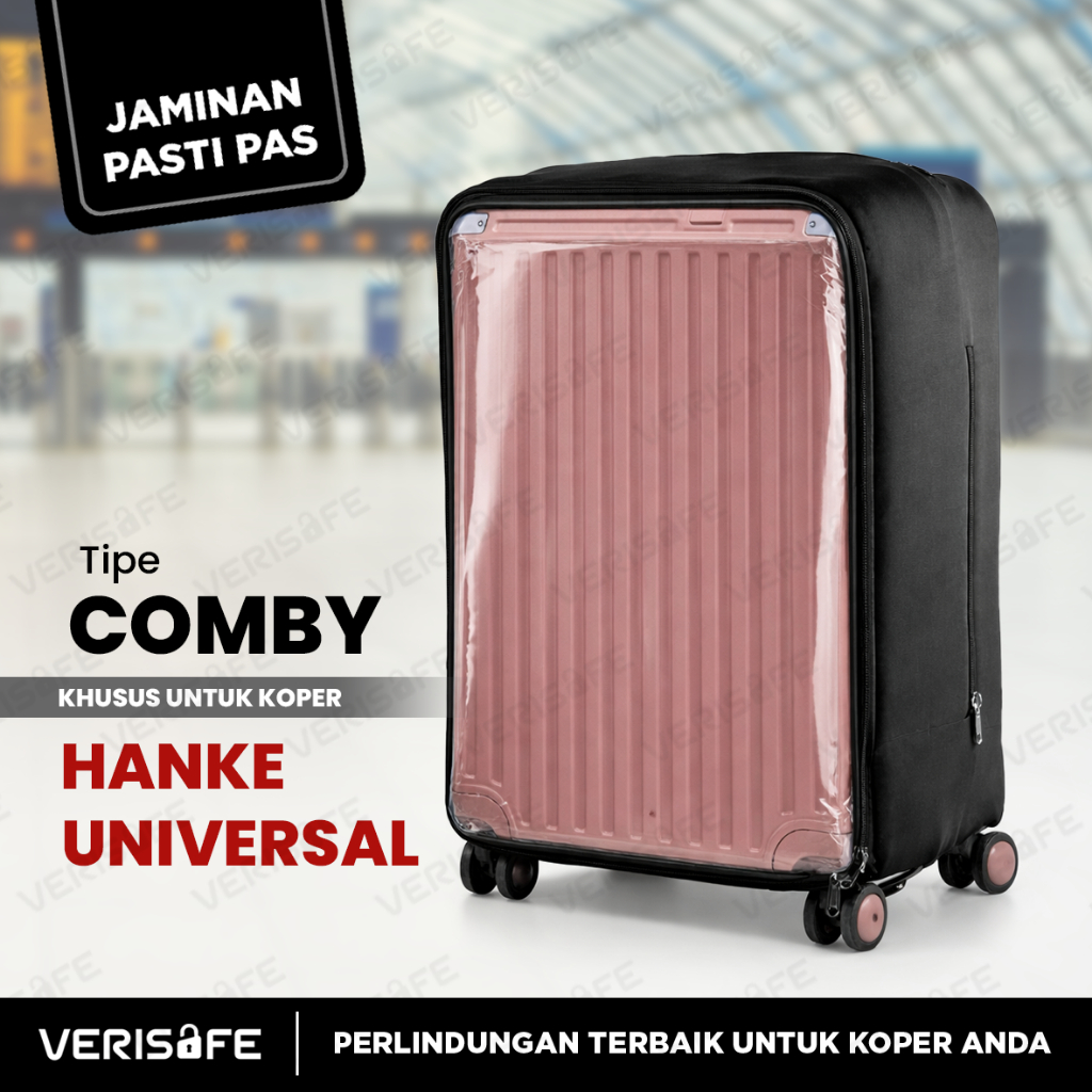 VERISAFE Sarung Koper untuk Semua Koper Hanke - Size Cabin Hingga Large - Mika Tebal Anti Lecet