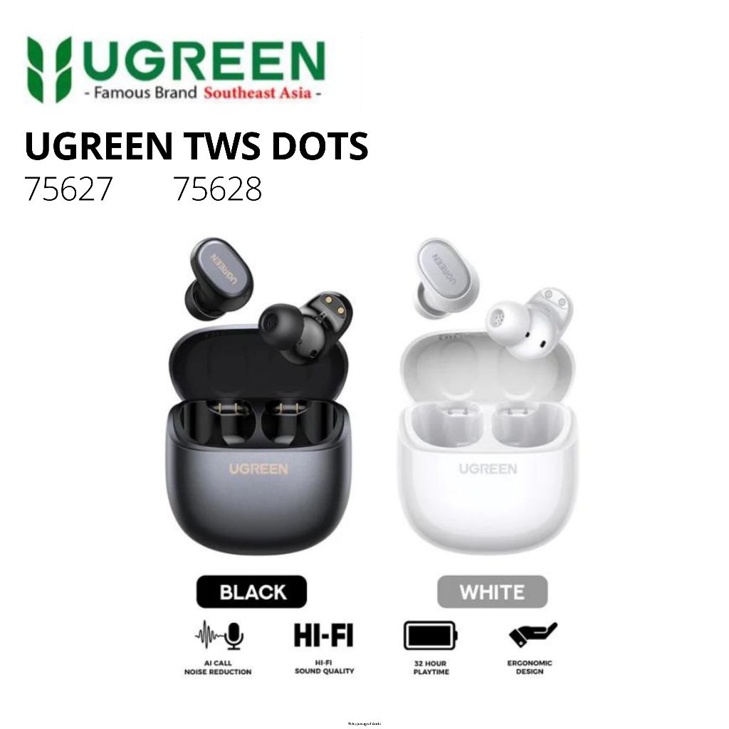 UGREEN TWS 75628 / 75627 TWS DOTS PREMIUM ENC BLUETOOTH WIRELESS HI-FI