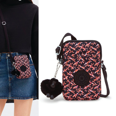 Tas Phone Bag Kipling Authentic - Elvin in Happy Squares