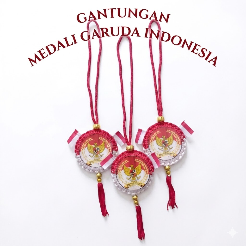 RF Medali garuda merah putih satuan dan grosir