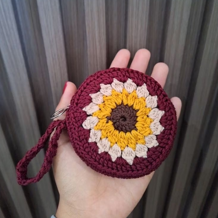 Dompet rajut bulat/dompet koin/dompet mini/dompetunik/souvenirpernikahan