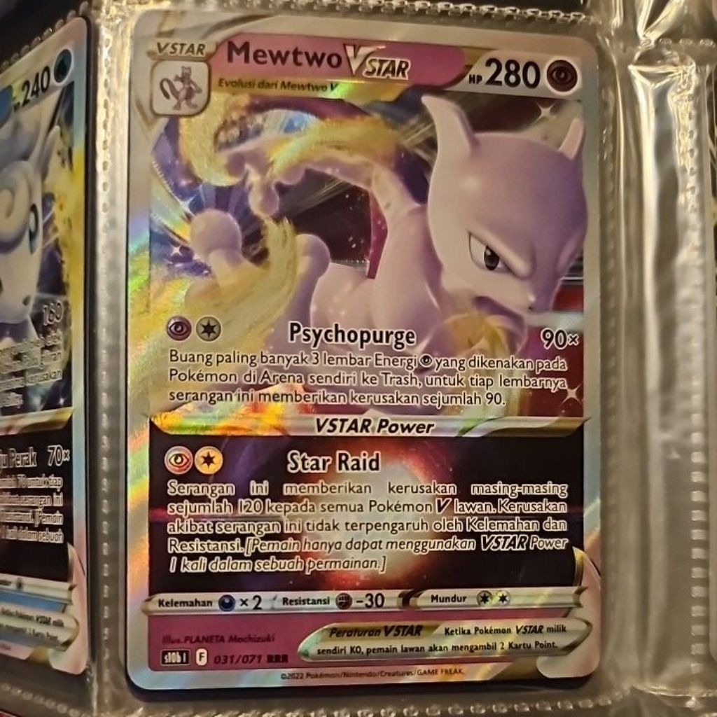 Kartu Pokemon Mewtwo V Star RRR
