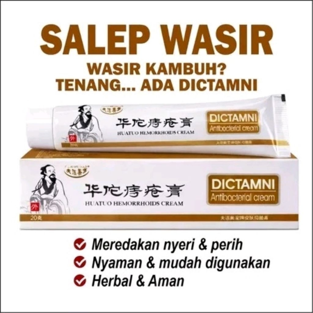 original DICTAMNI Salep Wasir Herbal Alami Mengecilkan Benjolan Wasir 20g Pemakaian Luar