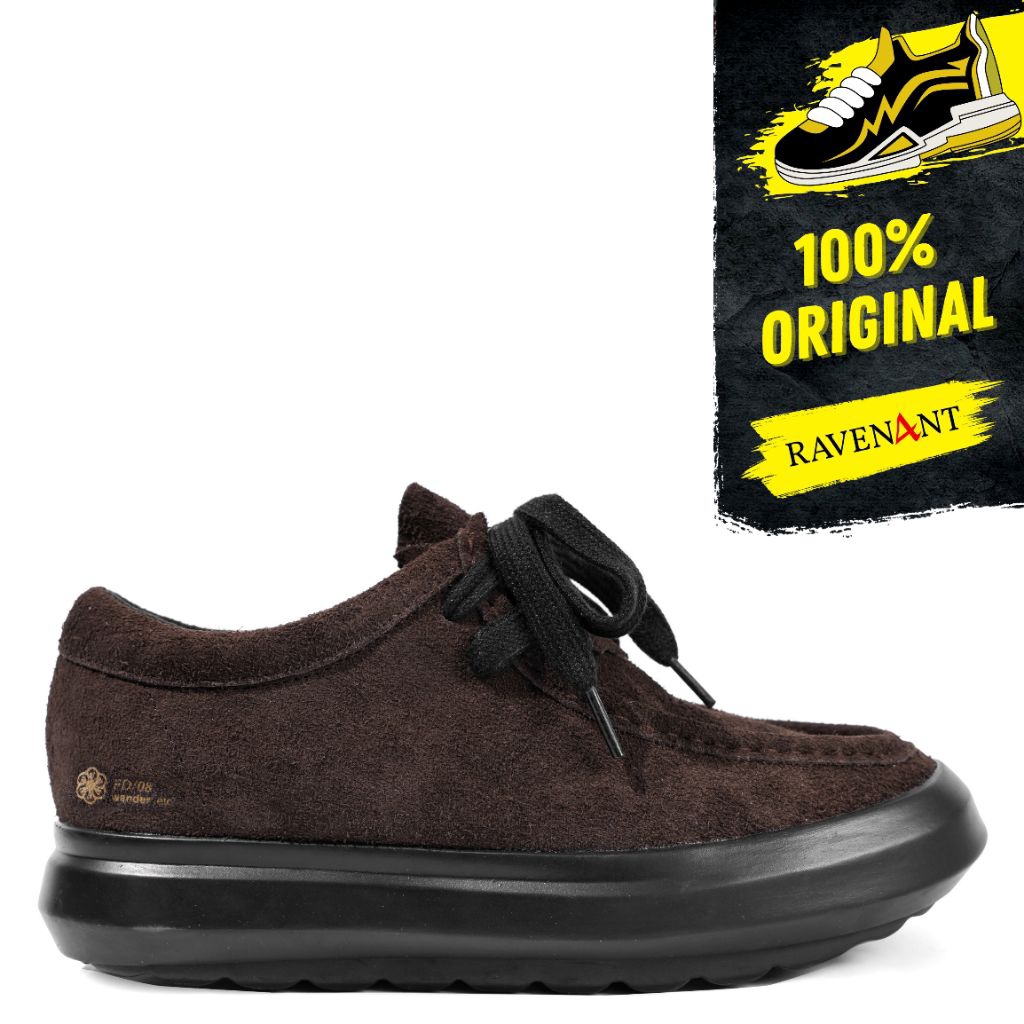 WANDER ETC FD/08 Brown Black ORIGINAL - Sepatu Moccasin Pria/Wanita