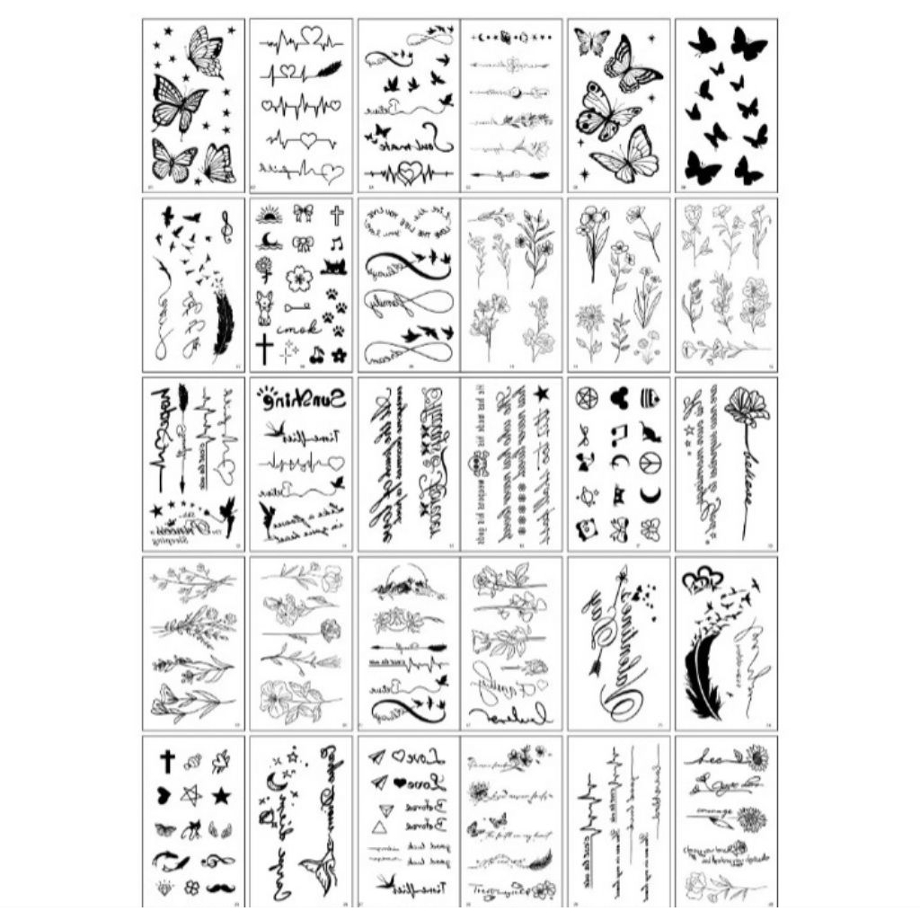 Tatto temporary Tatto sticker tatto tempel - Tatto tulisan 1pcs