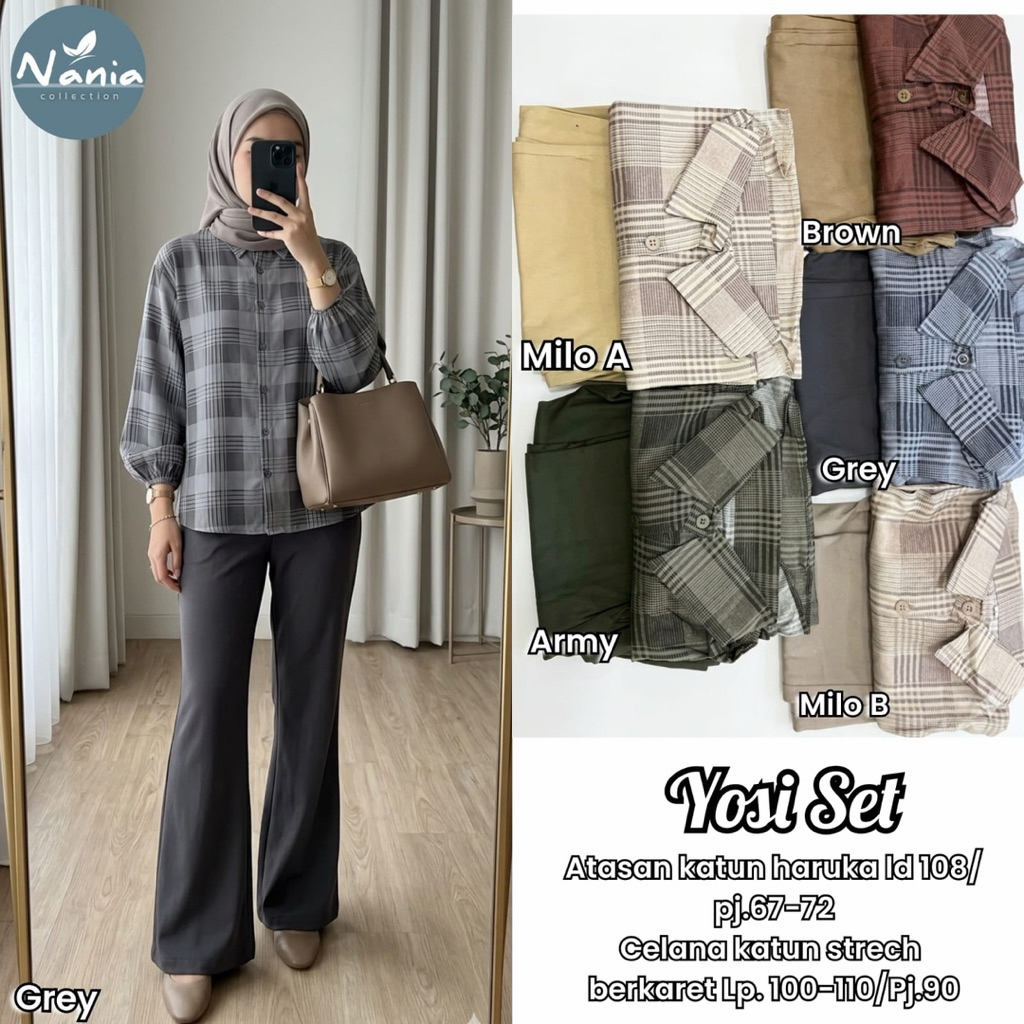 Yosi Set Celana Setelan Wanita by Nania Realpict