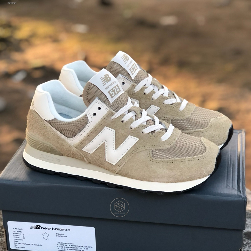 New Balance Classic 574 Suede Leather Brown White Black Grey Original