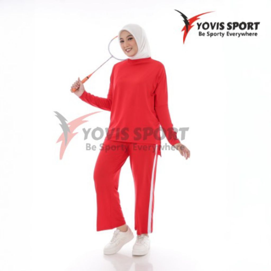 Setelan Olahraga Wanita Muslimah/Setelan kulot/ Setelan Cutbray/olahraga muslim/senam lengan panjang
