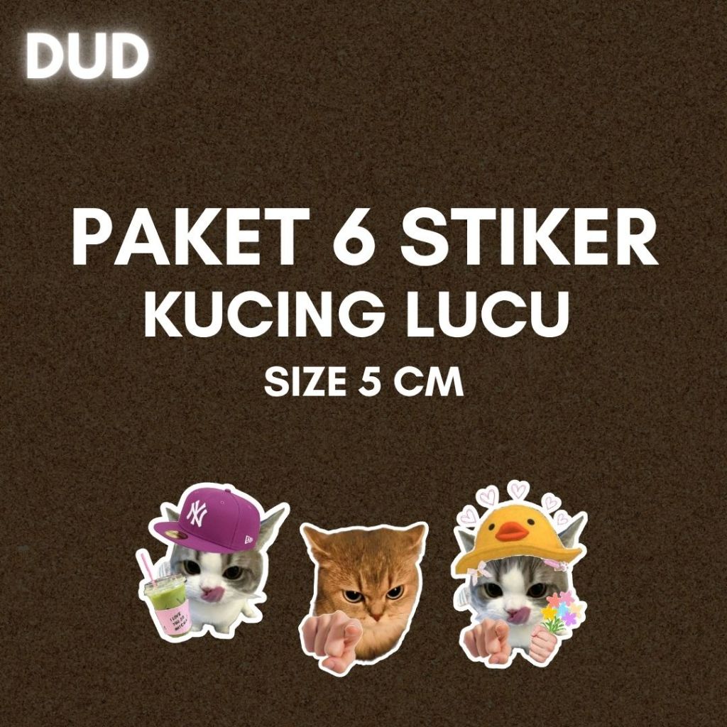 Paket 6 Stiker Hologram Aesthetic Premium | Waterproof & Kilap Rainbow Lucu