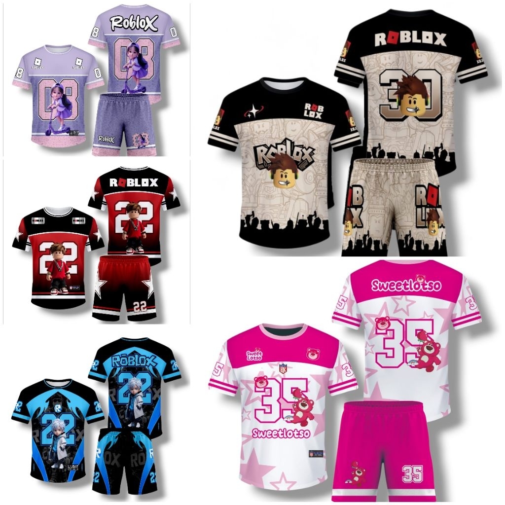 Baju setelan anak baju anak roblox kaos anak laki laki dan perempua  roblox