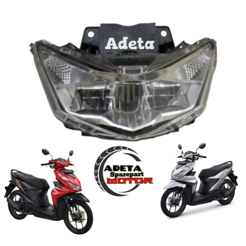 Batok Reflektor Lampu Depan Motor Beat New LED Deluxe Beat Street New LED Tahun 2020_2023
