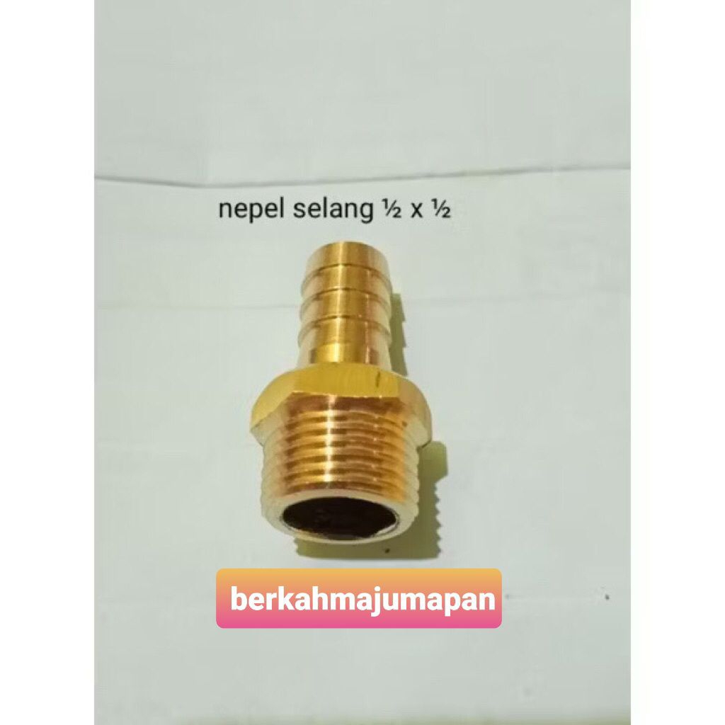 Nepel selang uk 1/2 x 1/2 termurah drat luar , nepel selang drat luar kuningan