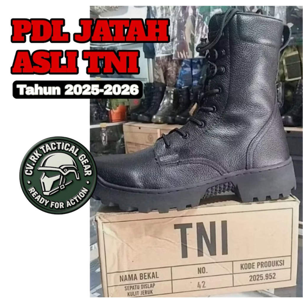 SEPATU PDL Kulit Jeruk Jatah TNI Pembagian 2025/2026 TNI AD AL AU BOOTS