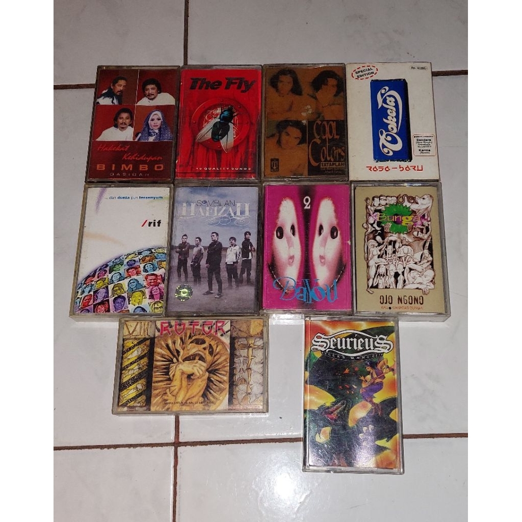 kaset BIMBO-Hakikat Kehidupan / THE FLY / COOL COLORS-Tataplah / COKELAT-Rasa Baru Special Edition /