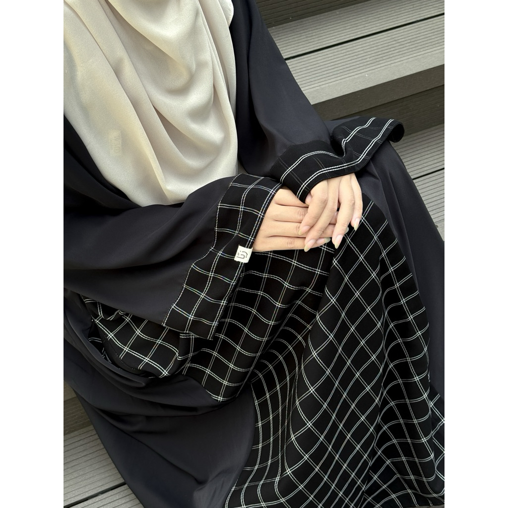 Zayya Syari Abaya Medina Jetblack salur Abaya Umroh Syari Adem Ringan Elegan Idul Adha