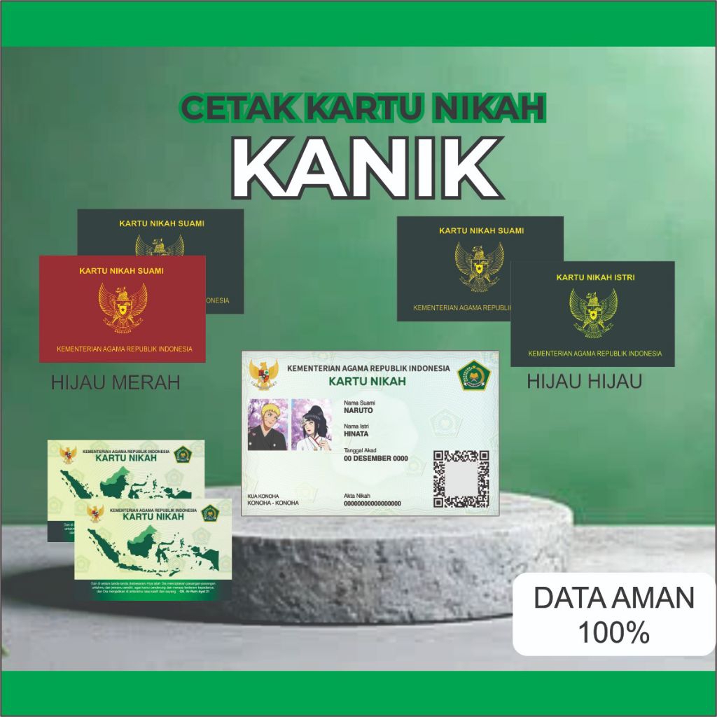 kartu wedding nikah bahan pvc