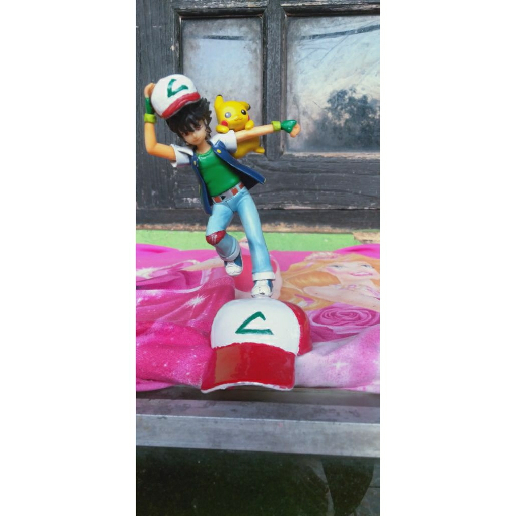 Action figure vintage Ash(Seiya) & Pikachu Custom repaint