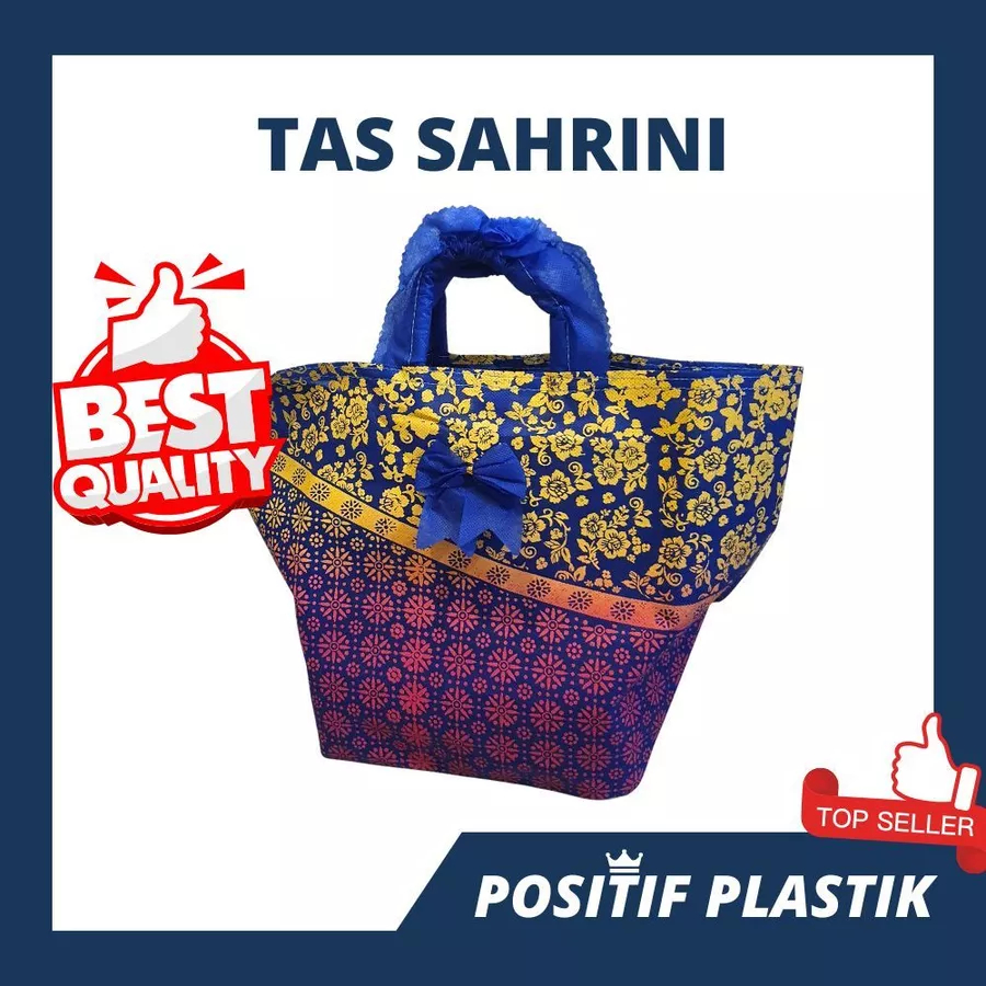 [1 LUSIN/12PCS] Tas Sahrini Sablon Uk 20 22 - Tas Kain - Tas Hajatan - Tas Berkatan