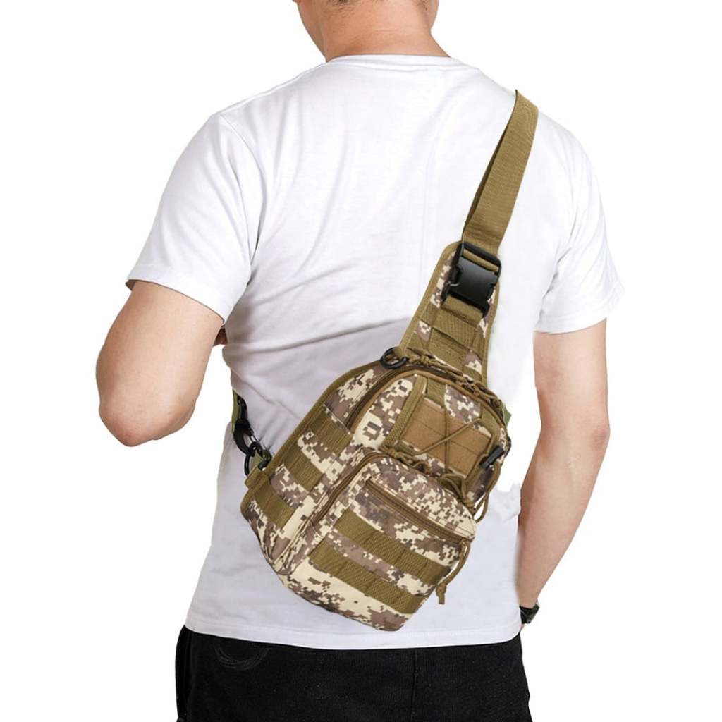 Men Tactical Chest Bag Pack Sling Tas Selempang Condura