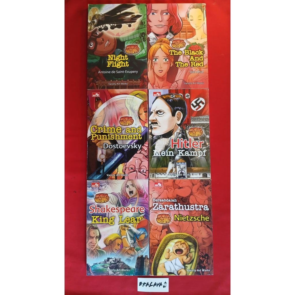 Buku Komik WORLD'S MASTERPIECE (Variety Artwork) — Dostoyevsky, Nietzsche, Shakespeare dkk.