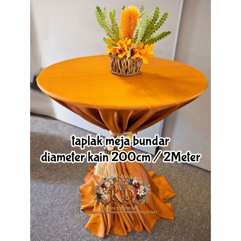 Taplak Meja Bundar Cafe Diameter Kain 200cm Taplak Meja Restoran Taplak Meja Bar