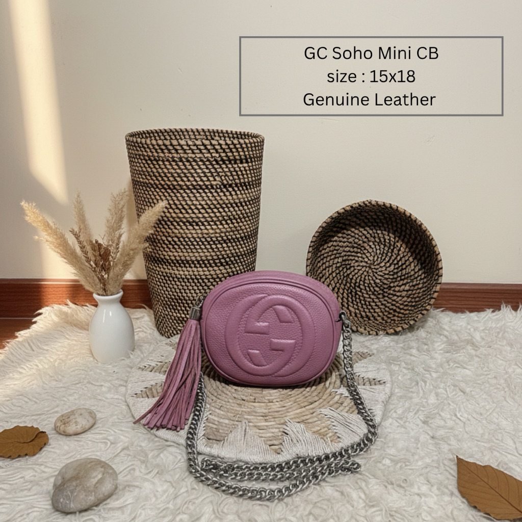 PRELOVED] GC Camera Bag Round Sling Kulit