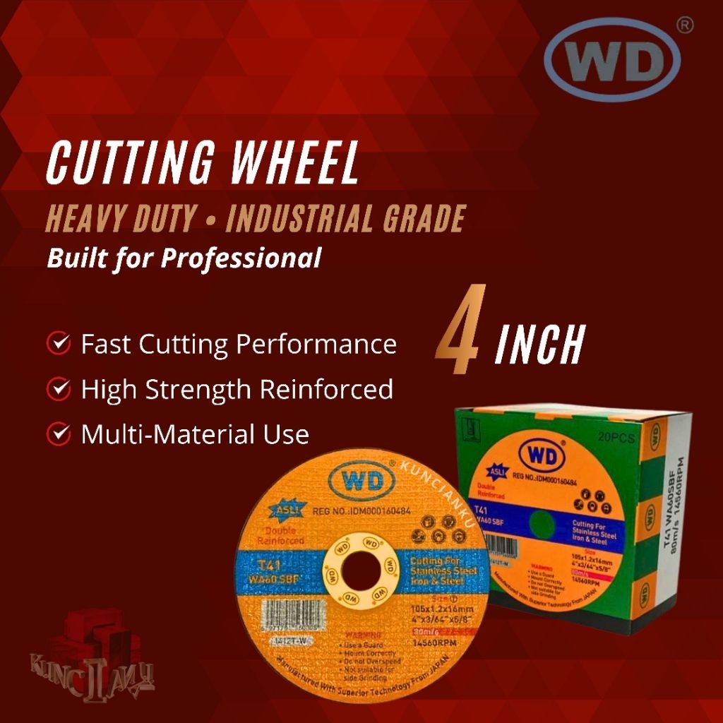 WD Batu Potong 4 Inch - Cutting Wheel Stainless Steel Japan Qality – Yukido mata gerinda 4 inch - GH