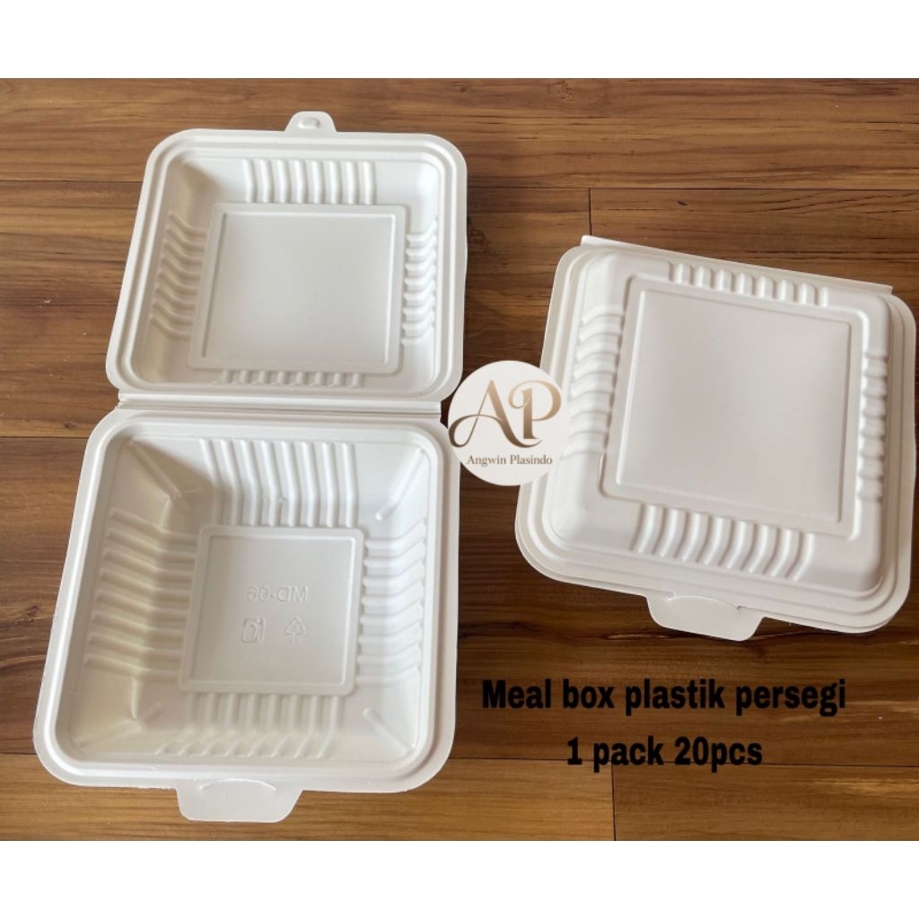 meal box polos persegi meal box lunch box plastik kotak makan plastik