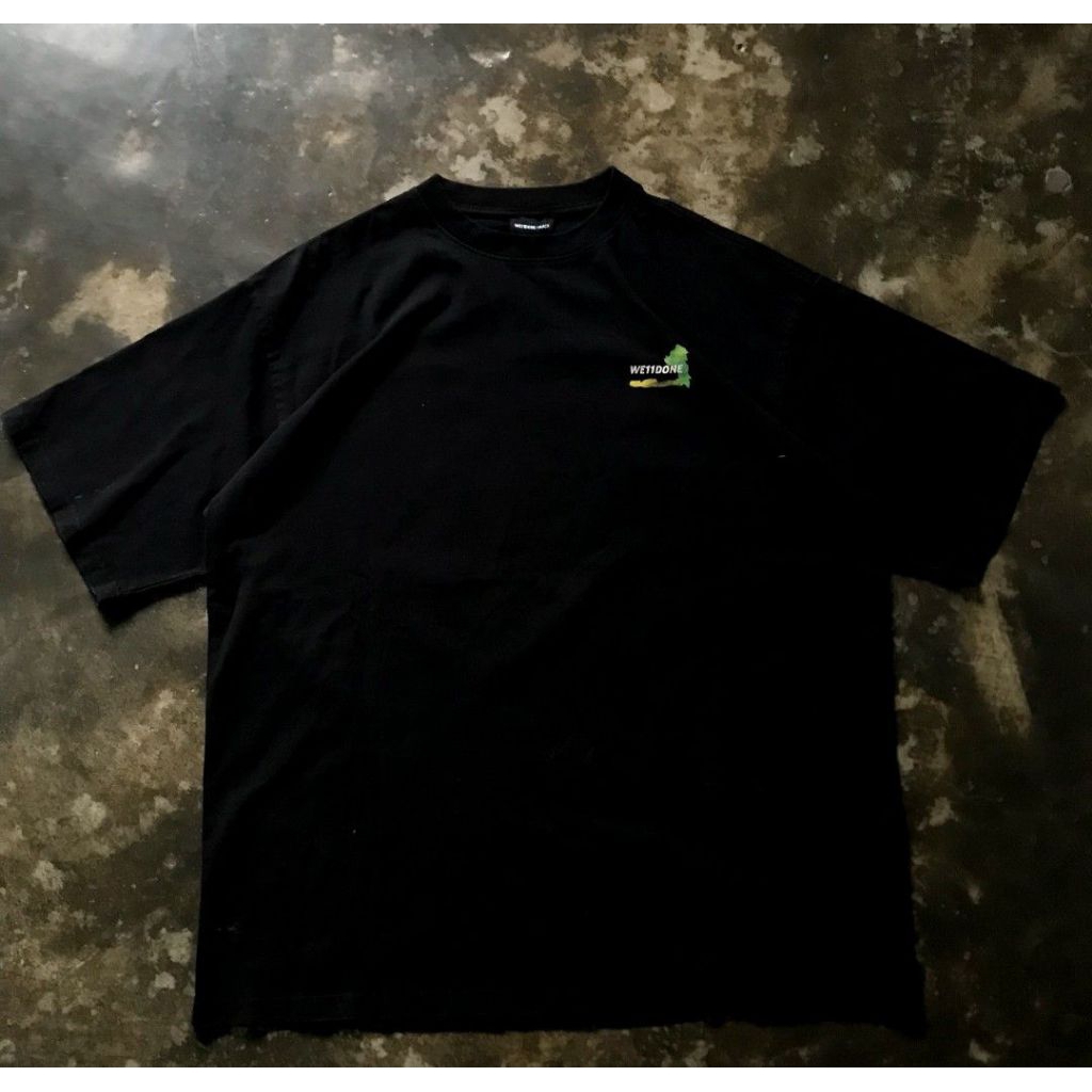 LUXURY WE11DONE BRAZIL FLAG LOGO OVERSIZE TEE