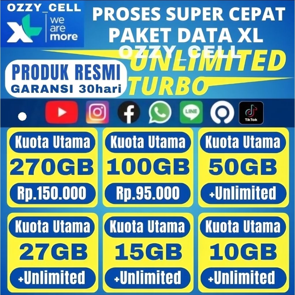 PROMO PAKET DATA XL XTRA COMBO FLEX UNLIMITED FULL 24 JAM SUPER MURAH OZZY CELL