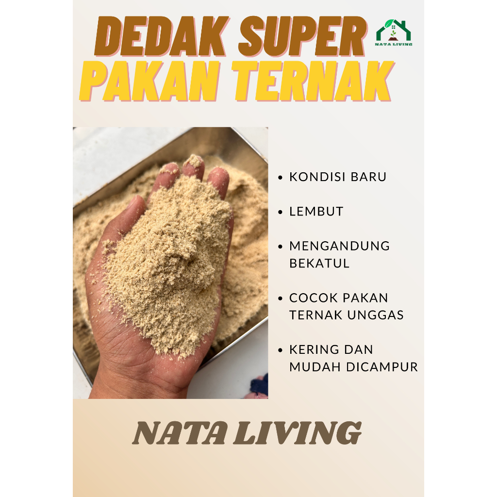 Dedak Super Pakan Ternak | DEDAK BEKATUL 1KG pakan ayam dedak padi halus pakan ternak