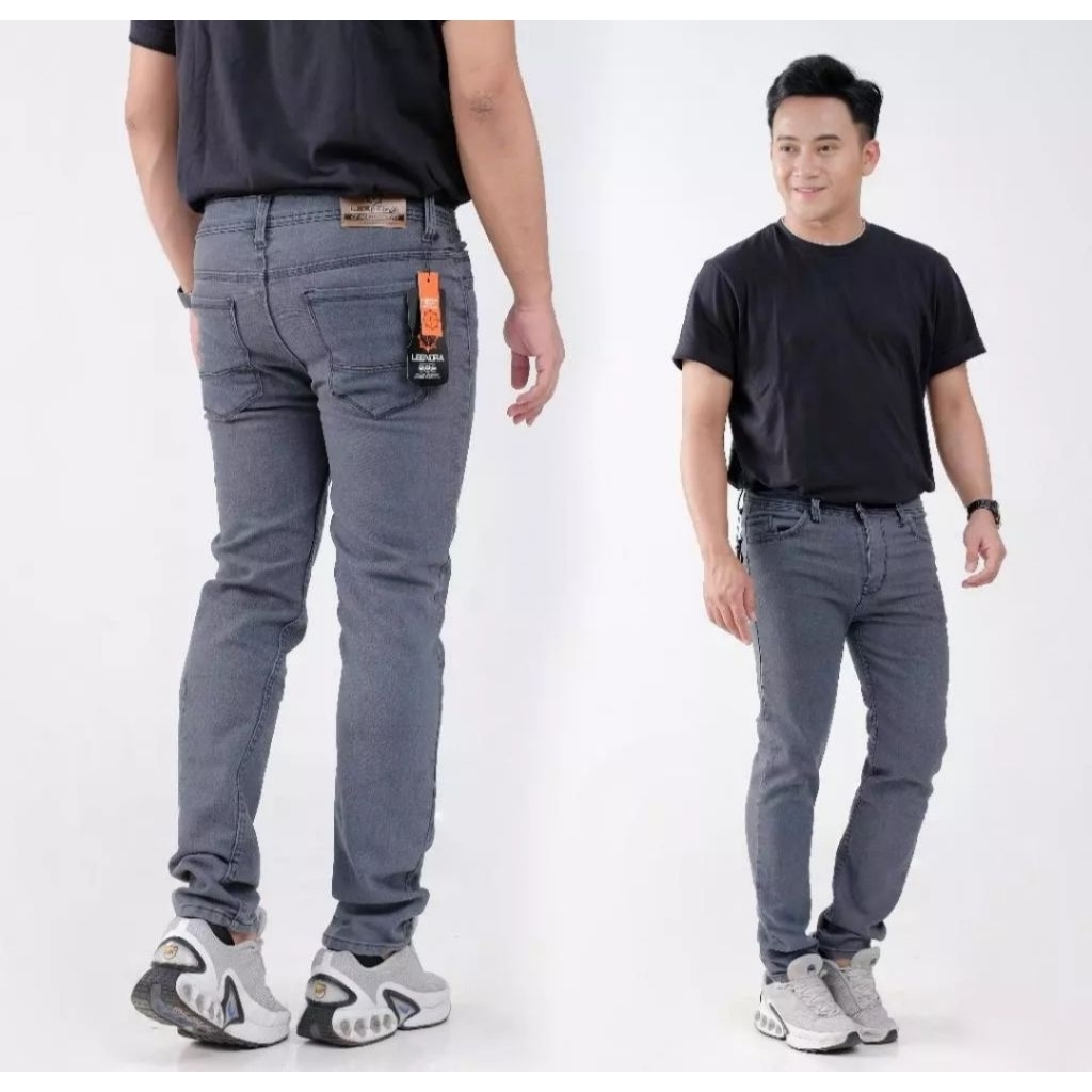 Celana Jeans Pria Slim Fit Bahan Stretch Nyaman Ukuran 28-38