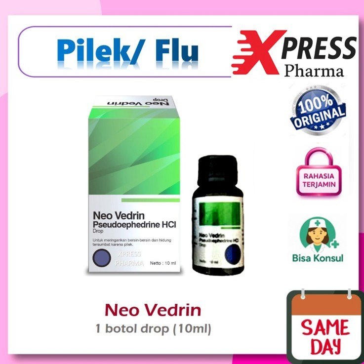 XPRESS  NEO VEDRIN DROP 10 ml Obat tetes Pilek Flu Bayi Anak Syrup Sirup Fedrin komposisi sama denga