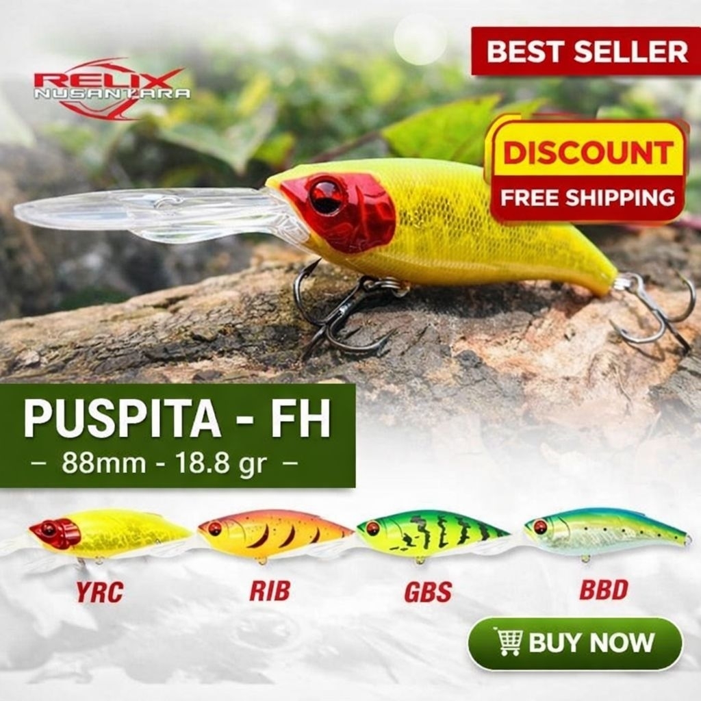 Lure Minnow Relix Nusantara puspita-FH | Long Lip Minnow