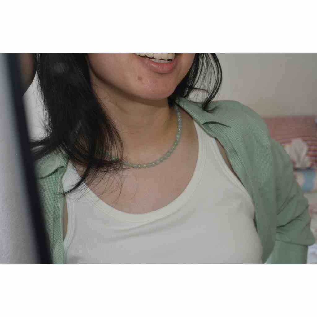 Kalung Emerald Giok Stone Aksesoris Vintage