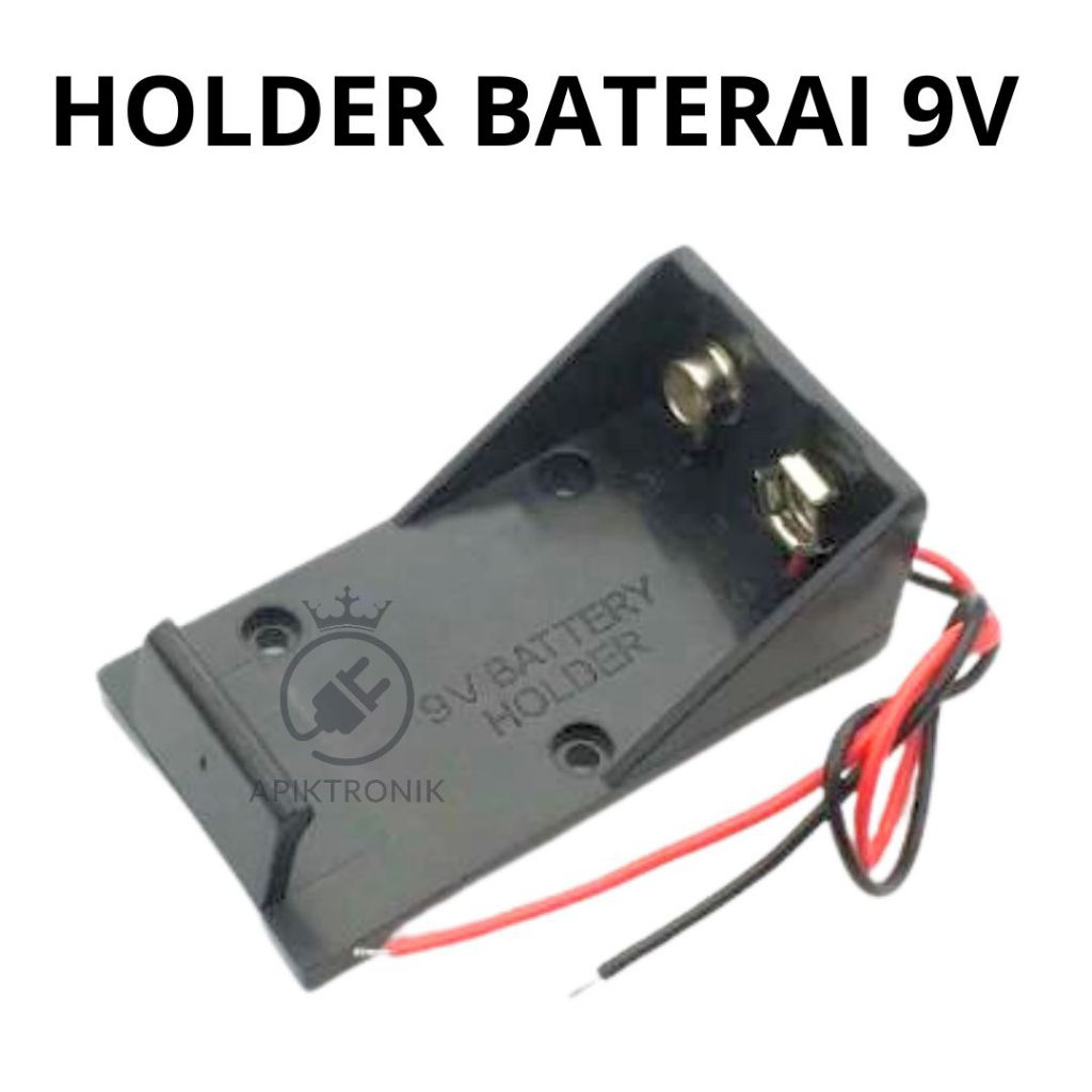 Tempat Baterai 9V Holder Baterai 9V Dudukan Baterai 9 Volt Battery Case 9V Case Baterai 9V