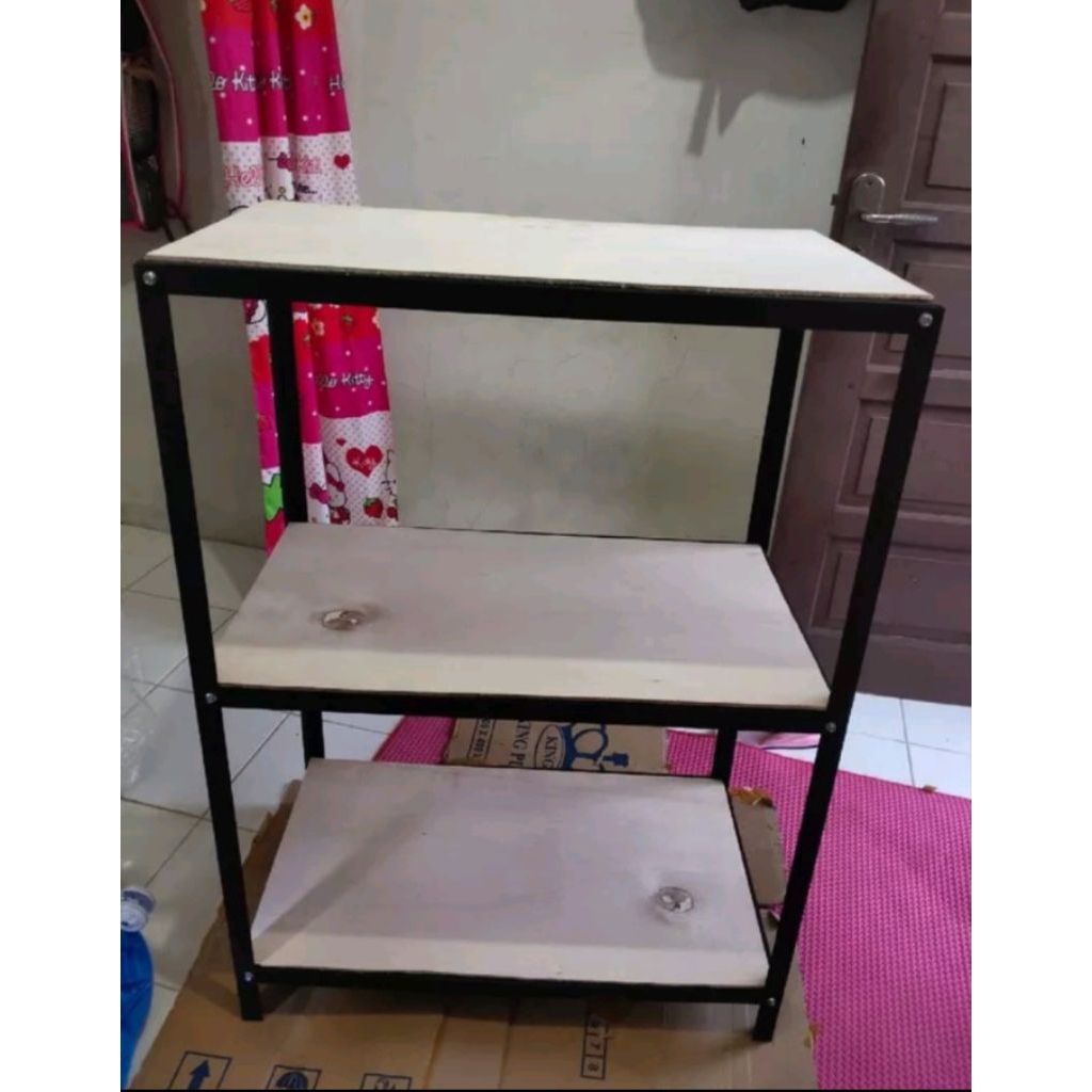 Rak aquarium P60cm L30cm T100cm 3 susun / 3 ambal, rak custom, rak serbaguna