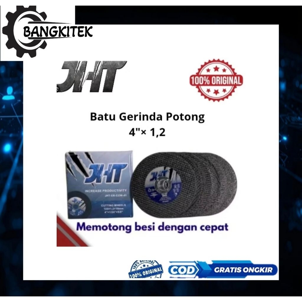 Batu Gerinda Potong 4" JHT/Mata Gerinda Potong Besi 4 inch JHT 100% ORIGINAL