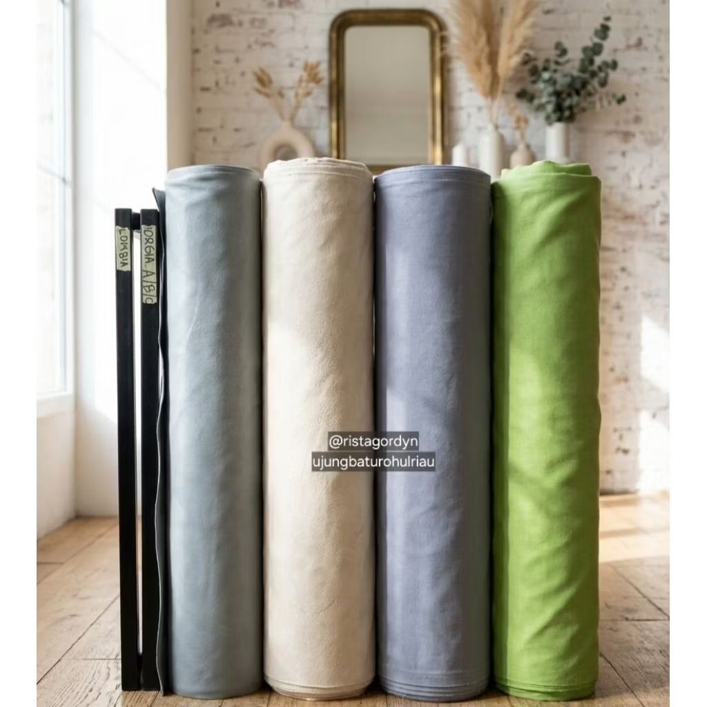 BAHAN KAIN GORDYN BLACKOUT SAFRON - Kain Gorden Premium - Bahan Gorden Blackout - Bahan Gorden Meter