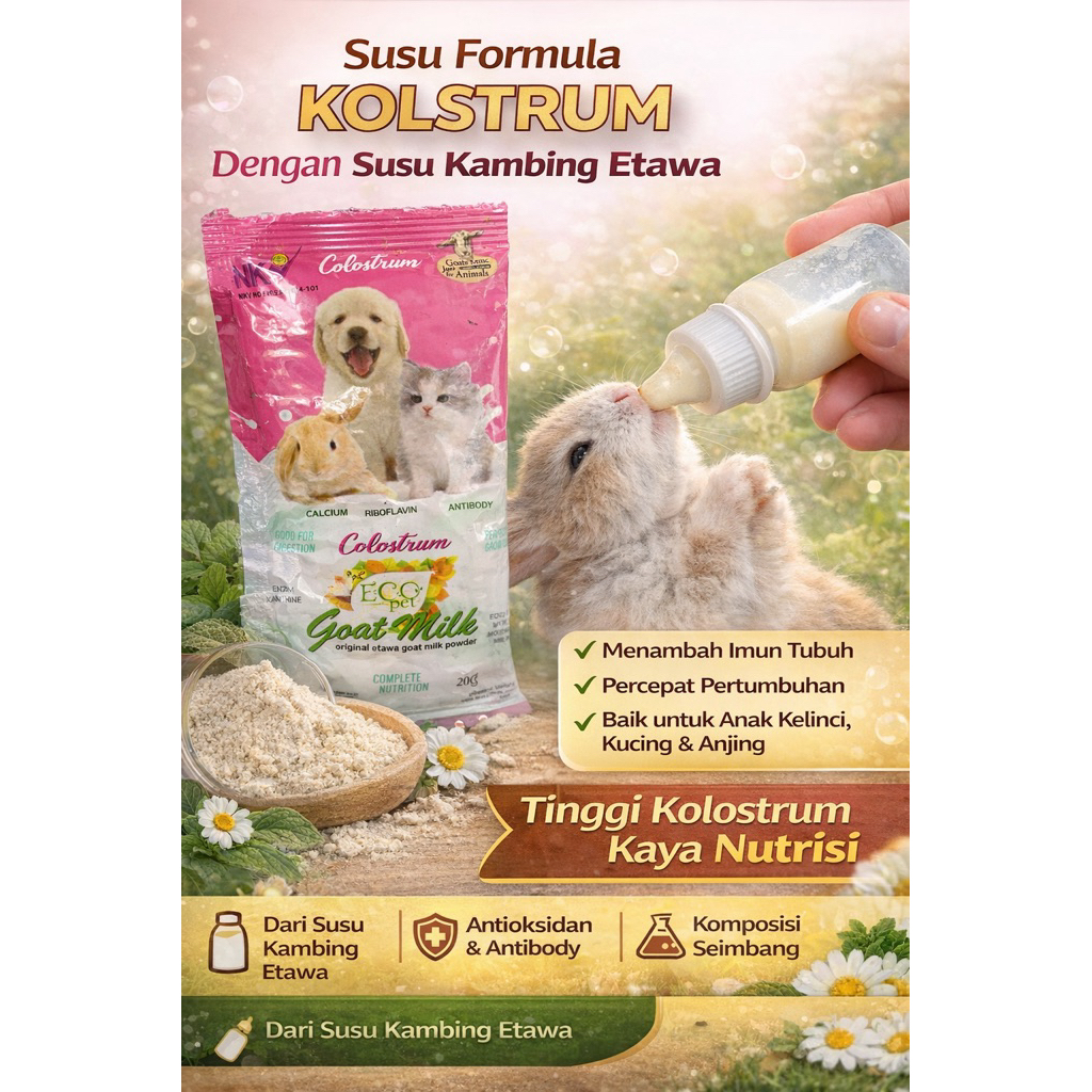 Ecopet Susu Kelinci Colostrum Goat Milk Susu Anak Kelinci Susu Kitten Susu anjing Colostrum Goat Mil